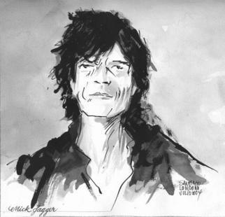 Santiago Londono: "Mick Jagger" - Drawing Pen, 2005 art-agent  I.M.Jensen